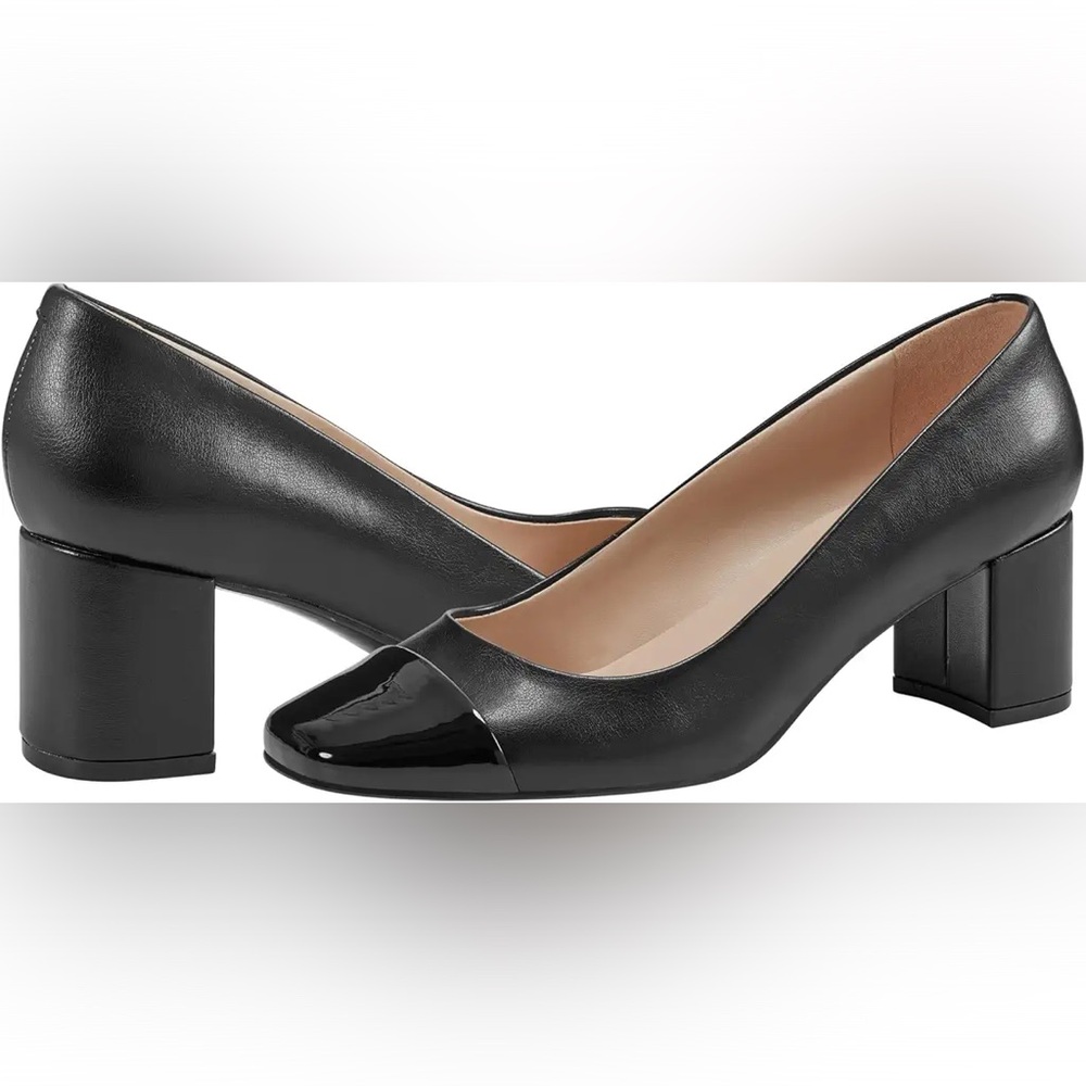 Bandolino black candy cap toe heel